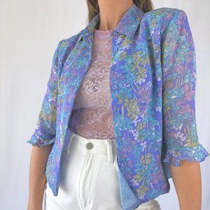 Vintage Lavender Lace Tank Top